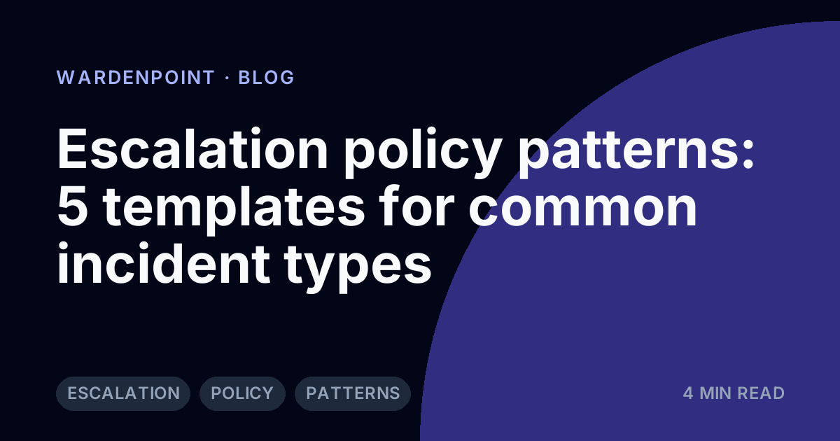 Escalation policy patterns: 5 templates for common incident types
