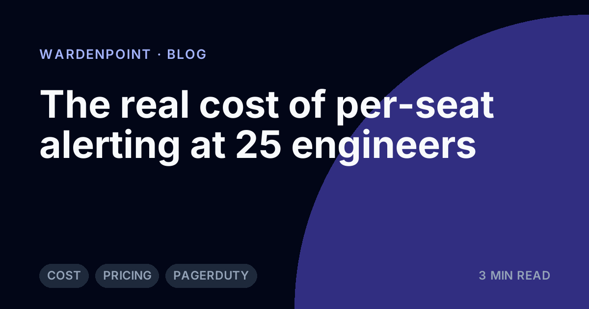 The real cost of per-seat alerting at 25 engineers