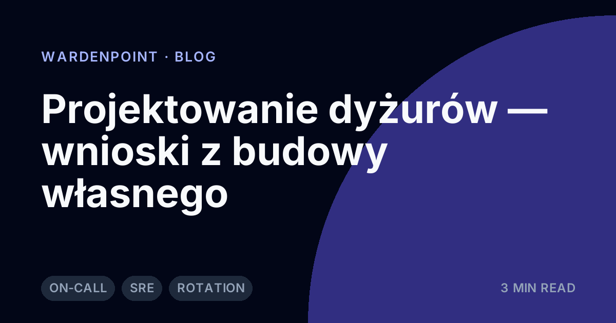 Projektowanie dyżurów — wnioski z budowy własnego
